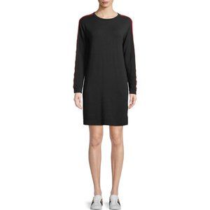 Velvet by Graham & Spencer Black Long Sleeve Dress with Red Accents